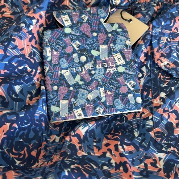 Peter Millar Men's Pink/Blue/Navy Seaside Print Swim Trunks, Size Small, NWT - Picture 7 of 11